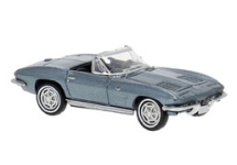 Brekina 18027 - H0 - Chevrolet Corvette C2 Cabrio, geschlossen - metallic türkis
